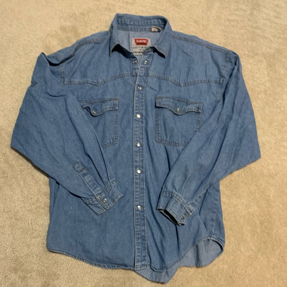 Vintage Denim Dress Shirt